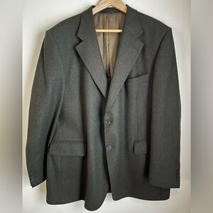 Gieves 100% Wool Herringbone Loden Tweed Single Breasted Men's 2 Button Blazer